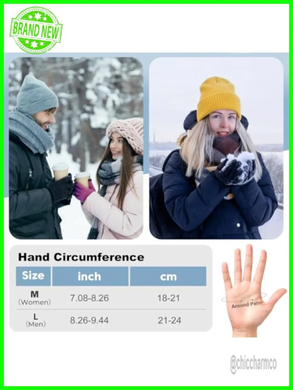 Winter Gloves with Touchscreen, Windproof, Thermal, Non-Slip